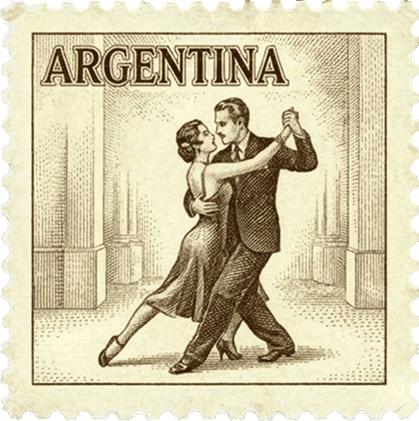 Sello postal de Argentina