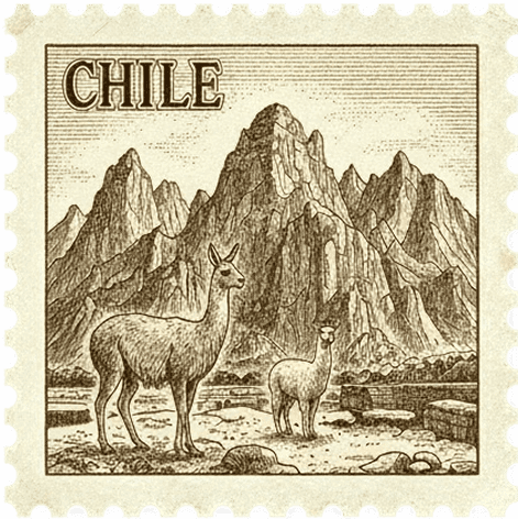 Sello postal de Chile