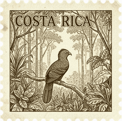 Sello postal de Costa Rica