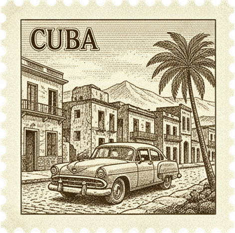 Sello postal de Cuba