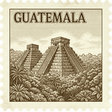 Sello postal de Guatemala