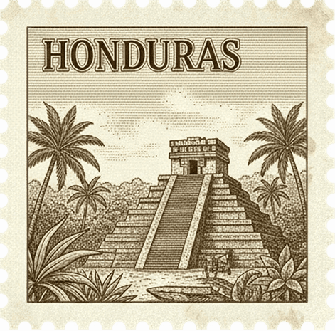 Sello postal de Honduras