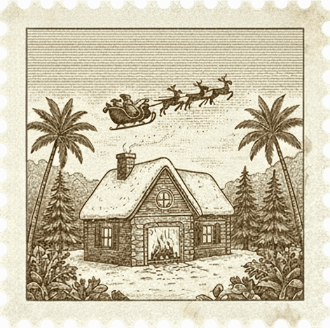 Sello postal de Navidad