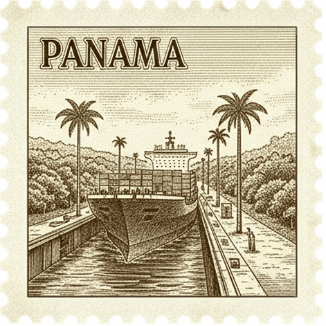 Sello postal de Panamá