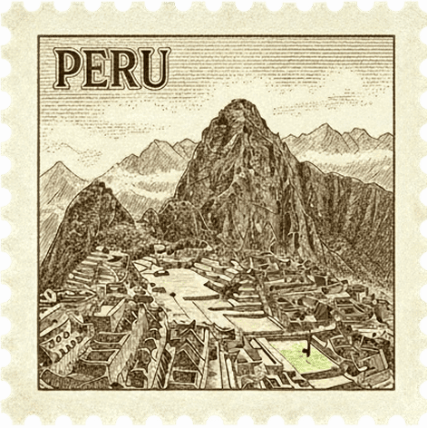 Sello postal de Perú