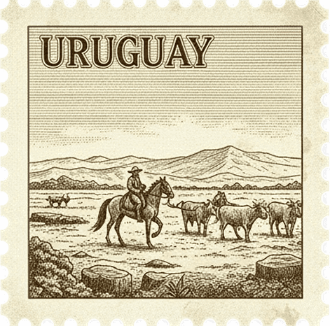Sello postal de Uruguay